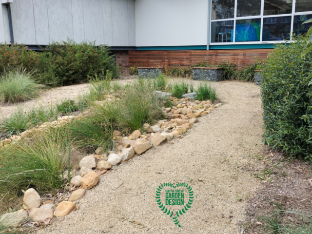 Moruya Library Australian Native Garden Dry River Bed